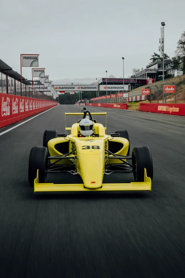 Formula 1 racing car on a Grand Prix circuit